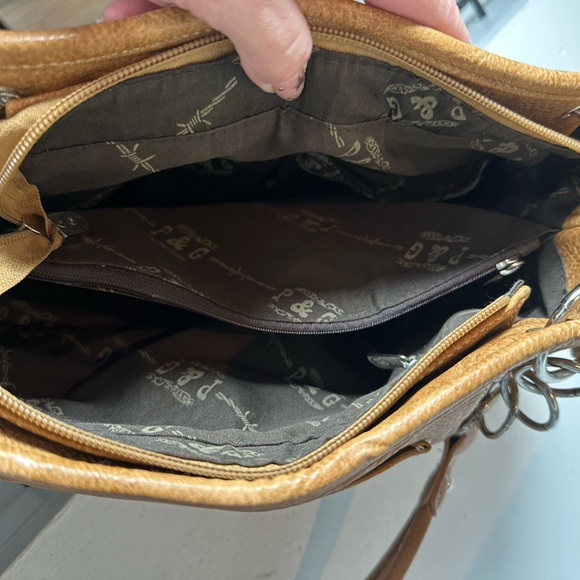 P&G Collection Sugar Skull Concealed Carry Purse Western Tooled Shoulder Bag - Picture 8 of 8